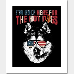 Alaskan Malamute Shirt Funny 4th of July Posters and Art